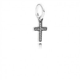 Pandora Symbol Of Faith Cross Dangle Charm-Clear Jewelry 791310CZ