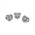 Pandora April Signature Heart Charm-Rock Crystal 791784RC Jewelry
