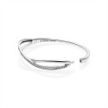 Pandora Entwined Bangle Bracelet-Clear Jewelry 590533CZ