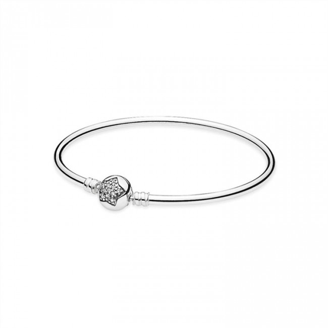 Pandora Silver bangle bracelet with cubic zirconia 590720CZ Jewelry