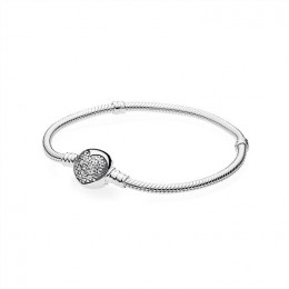 Pandora Sparkling Heart Bracelet-Clear Jewelry 590743CZ