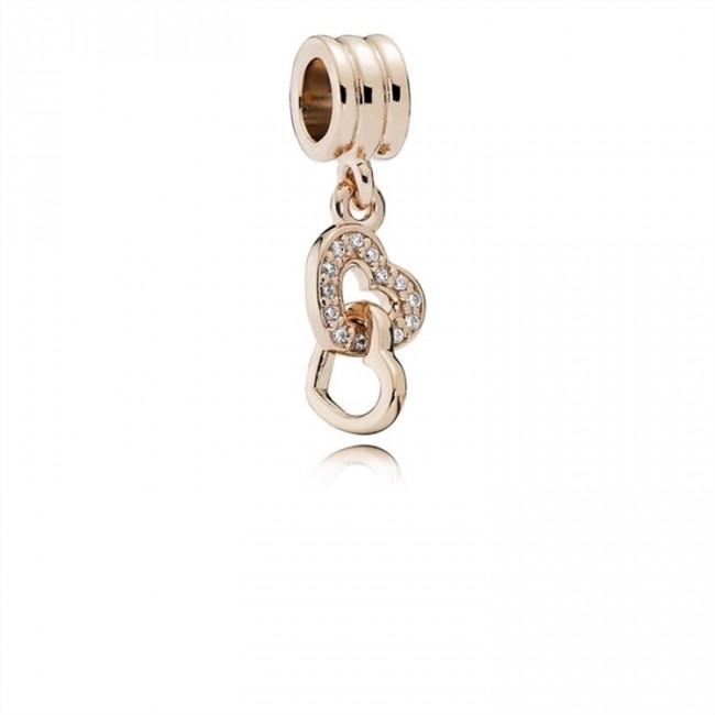 Pandora Interlocking Love Dangle Charm-Rose & Jewelry 781242CZ
