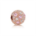Pandora Cosmic Stars Clip-PANDORA Rose-Pink & Clear Jewelry 781286PCZ