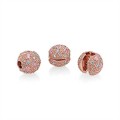 Pandora Cosmic Stars Clip-PANDORA Rose-Pink & Clear Jewelry 781286PCZ