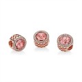 Pandora Radiant Hearts Charm-PANDORA Rose-Blush Pink Crystal & Clear Jewelry