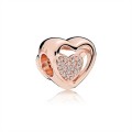Pandora Joined Together Charm-Rose & Clear Jewelry 781806CZ
