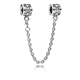 Pandora Silver Floral Safety Chain-PANDORA 790385 Jewelry