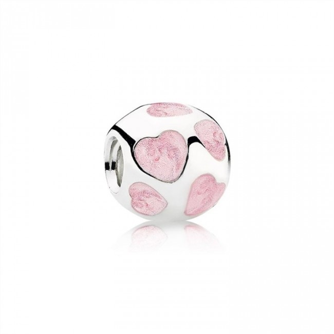 Pandora Jewelry Pink Hearts Charm 790543EN28 Jewelry