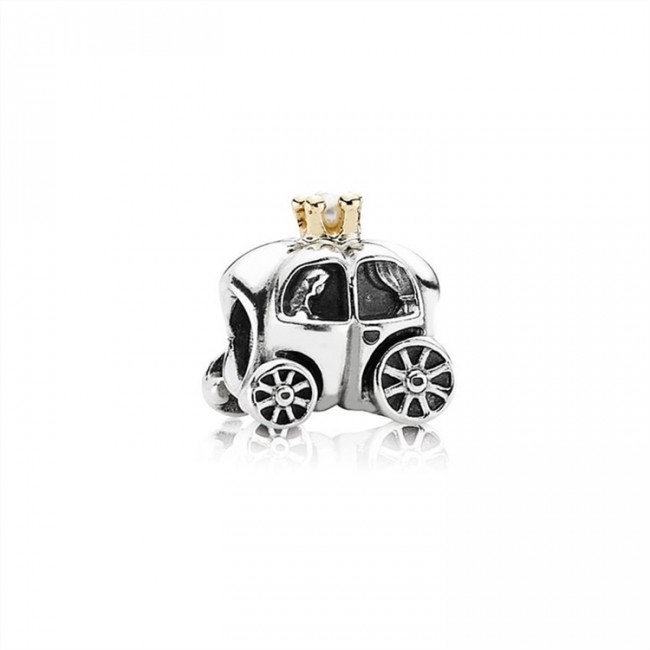 Pandora Fairytale Carriage Silver & Gold Charm-PANDORA 790598P Jewelry