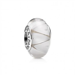 Pandora White Looking Glass Charm-Murano Glass 790921 Jewelry