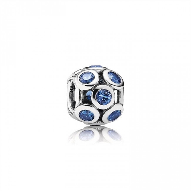 Pandora Bedazzled Blue Openwork Silver Charm-791153NSB Jewelry