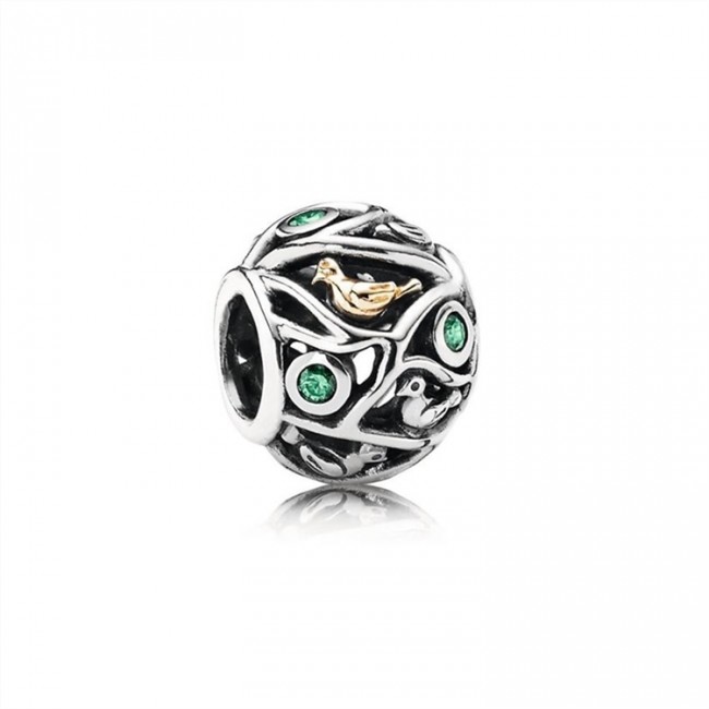 Pandora Birds in Branches Silver & Gold Charm-791213CZN Jewelry
