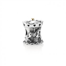 Pandora Carousel Silver and Gold Charm-791236 Jewelry