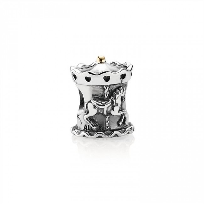 Pandora Carousel Silver and Gold Charm-791236 Jewelry