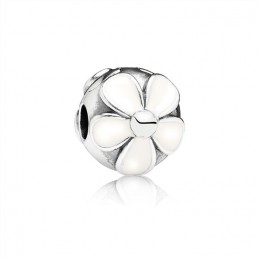 Pandora Daisy Silver Fixed Clip charm-PANDORA 791259EN12 Jewelry