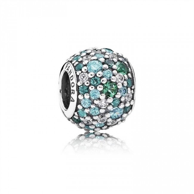 Pandora Ocean Mosaic Pave Charm-Mixed Green Jewelry & Green Crystal