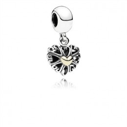 Pandora Filled With Love Silver & Gold Hanging Charm-791274 Jewelry