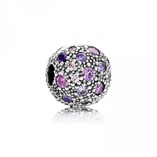Pandora Cosmic Stars Clip-Violet & Pink Jewelry 791286CFPMX
