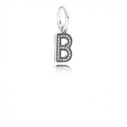 Pandora Letter B Dangle Charm-Clear Jewelry 791314CZ