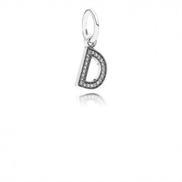 Pandora Letter D Dangle Charm-Clear Jewelry 791316CZ