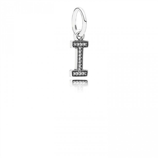 Pandora Letter I Dangle Charm-Clear Jewelry 791321CZ