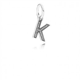 Pandora Letter K Dangle Charm-Clear Jewelry 791323CZ