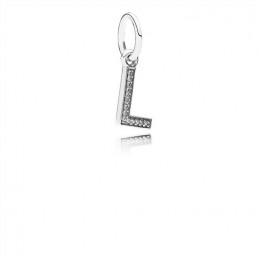 Pandora Letter L Dangle Charm-Clear Jewelry 791324CZ