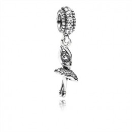 Pandora Ballerina Dangle Charm-Clear Jewelry 791365CZ