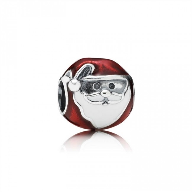 Pandora Jolly Santa Charm-Red & White Enamel 791405ENMX