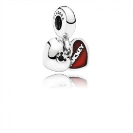 Pandora Disney-Mickey & Minnie Dangle Charm-Red Enamel 791441NCK