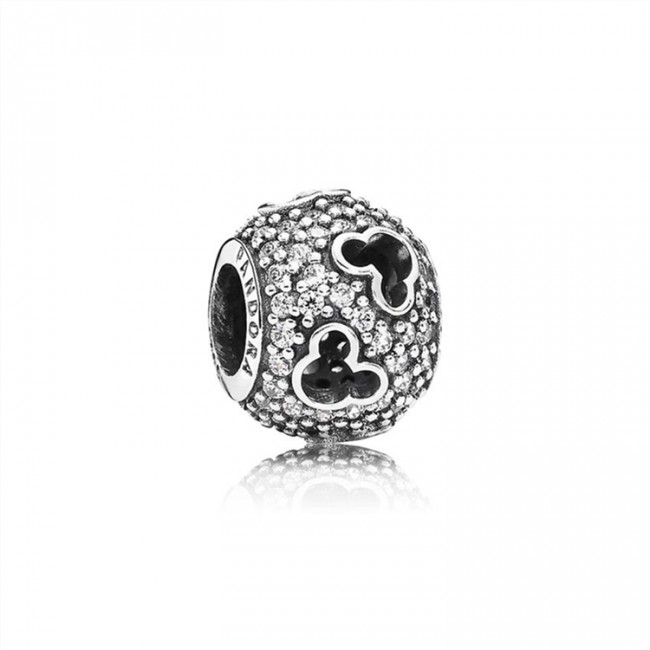 Pandora Disney-Mickey Silhouettes Charm-Clear Jewelry 791442CZ