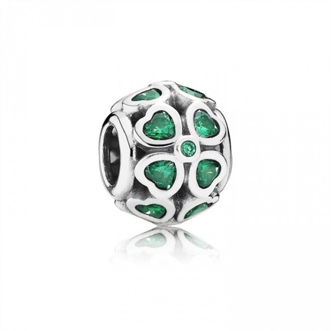 Pandora Green Lucky Clover-Dark Green Jewelry 791496CZN