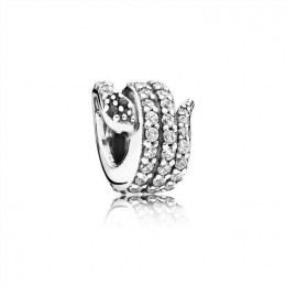 Pandora Sparkling Snake Charm-Clear Jewelry & Black Crystal 791539cz Jewelry