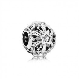 Pandora Disney Frozen Snowflake Openwork Silver Charm With Cubic Zirconia Jewelry