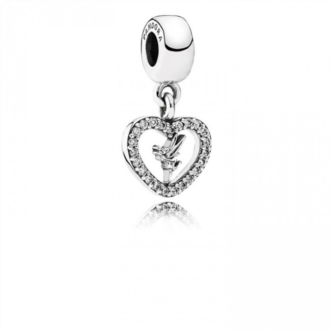 Pandora Disney-Love Tinker Bell Dangle Charm-Clear Jewelry 791565CZ