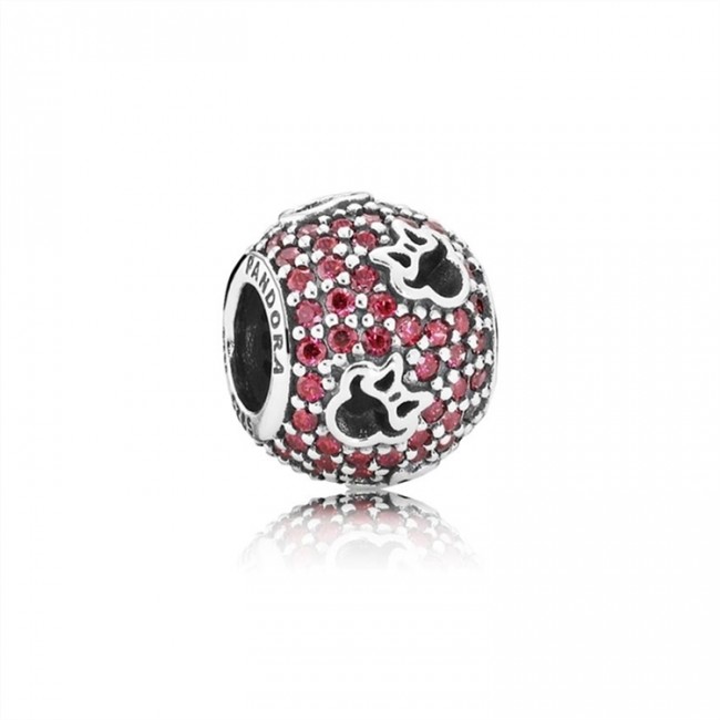 Pandora Disney-Minnie Silhouettes Charm-Red Jewelry 791584CZR
