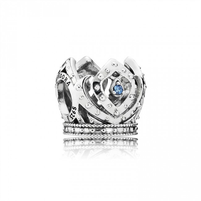 Pandora Disney-Elsas Crown Charm-Blue Jewelry 791588CZB