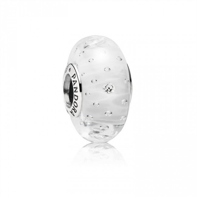 Pandora Clear Effervescence Charm-Murano Glass & Clear Jewelry 791617CZ