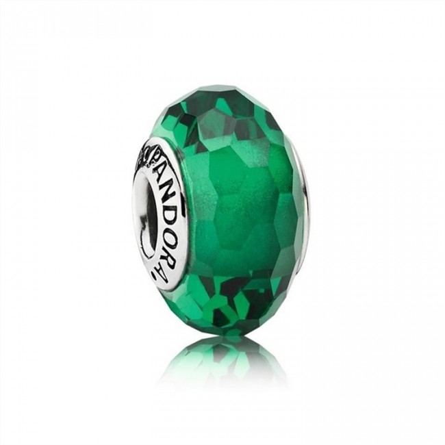 Pandora Fascinating Green Charm-Murano Glass 791619 Jewelry