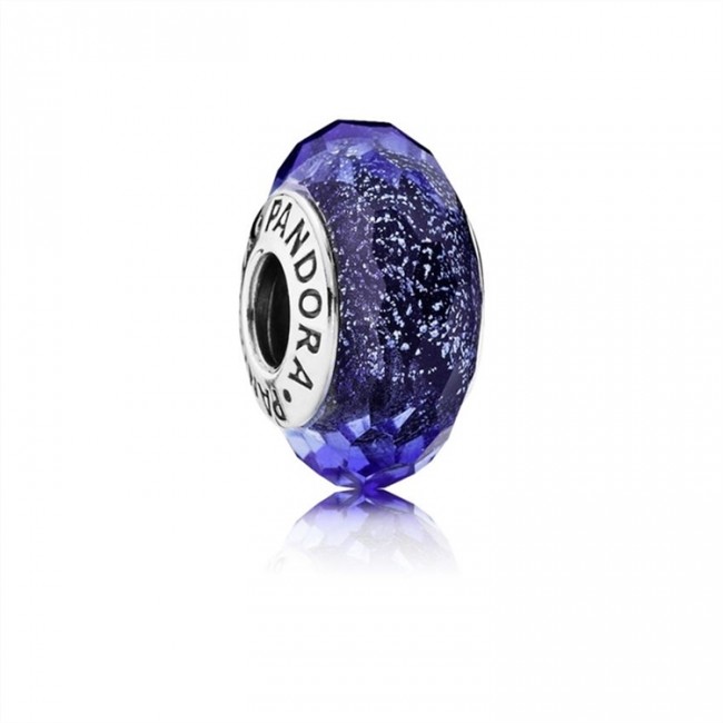 Pandora Blue Fascinating Iridescence Charm-Murano Glass 791646
