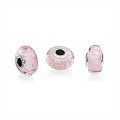 Pandora Pink Glitter Charm-Murano Glass 791670 Jewelry