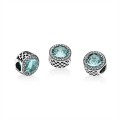 Pandora Radiant Hearts Charm-Glacier-Blue Crystals & Clear Jewelry 791725NGL