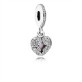 Pandora Angel Wings Dangle Charm-Clear Jewelry & Pink Enamel 791737CZ