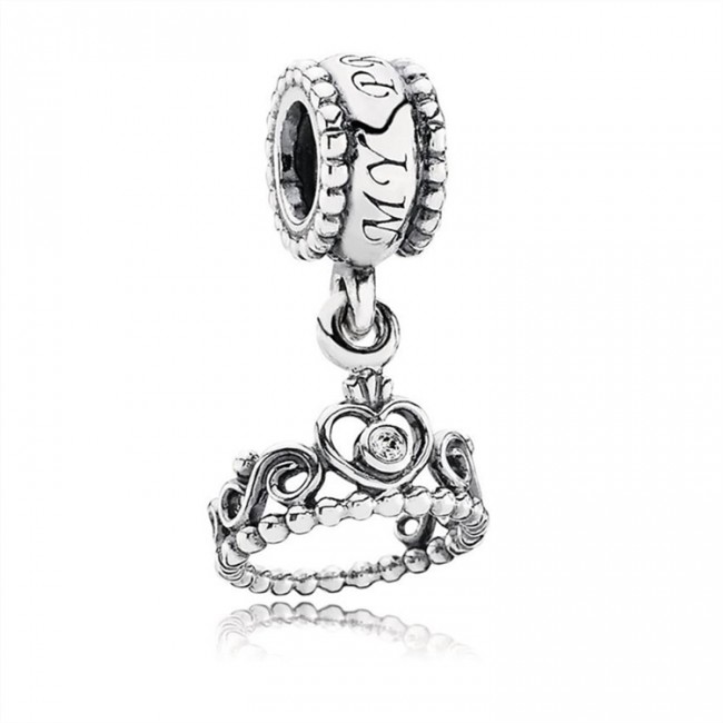 Pandora My Princess Tiara Silver Hanging Charm-791738CZ Jewelry