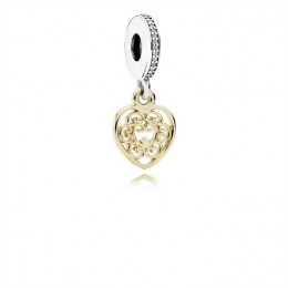 Pandora Magnificent Heart Dangle Charm-Clear Jewelry 791742CZ