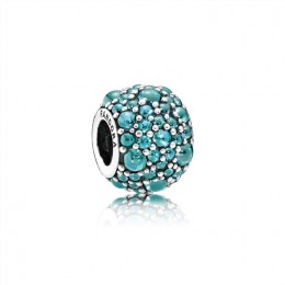 Pandora Shimmering Droplet Charm-Teal Jewelry 791755MCZ