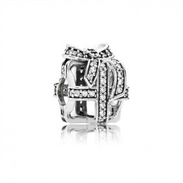 Pandora Openwork gift silver charm with clear cubic zirconia 791766CZ Jewelry