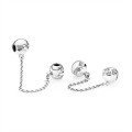 Pandora Bow silver safety chain with clear cubic zirconia 791780CZ Jewelry