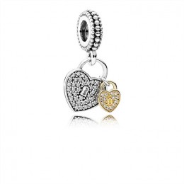 Pandora Love Locks Dangle Charm-Clear Jewelry 791807cz