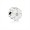 Pandora White Primrose Clip-White Enamel & Clear Jewelry 791822EN12